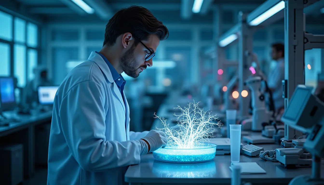 Lab-grown brain cells in a dish