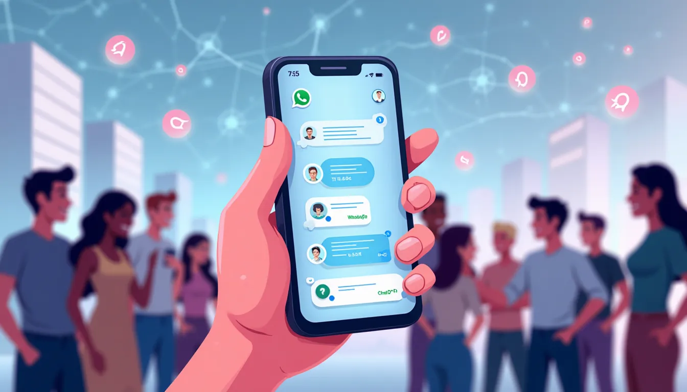 ChatGPT and WhatsApp logos with a transition arrow