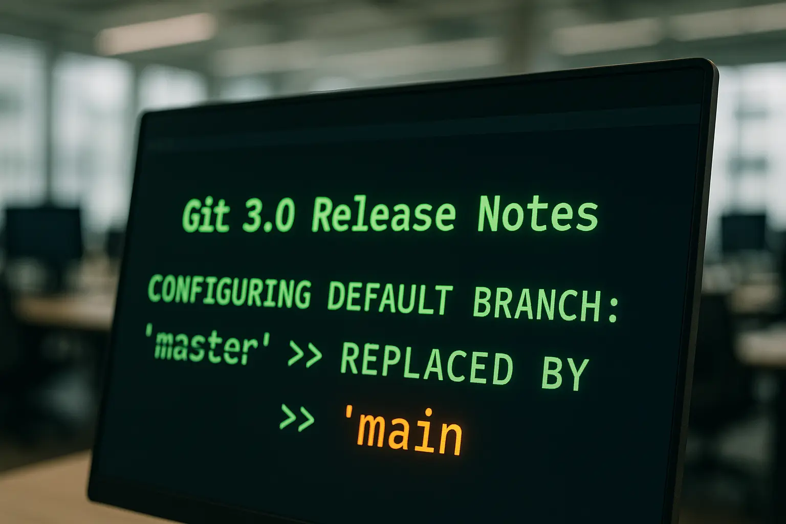 Git 3.0 default branch change