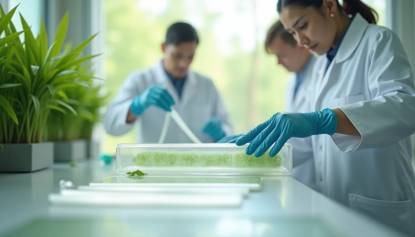 A microscopic image of bamboo molecular bioplastic