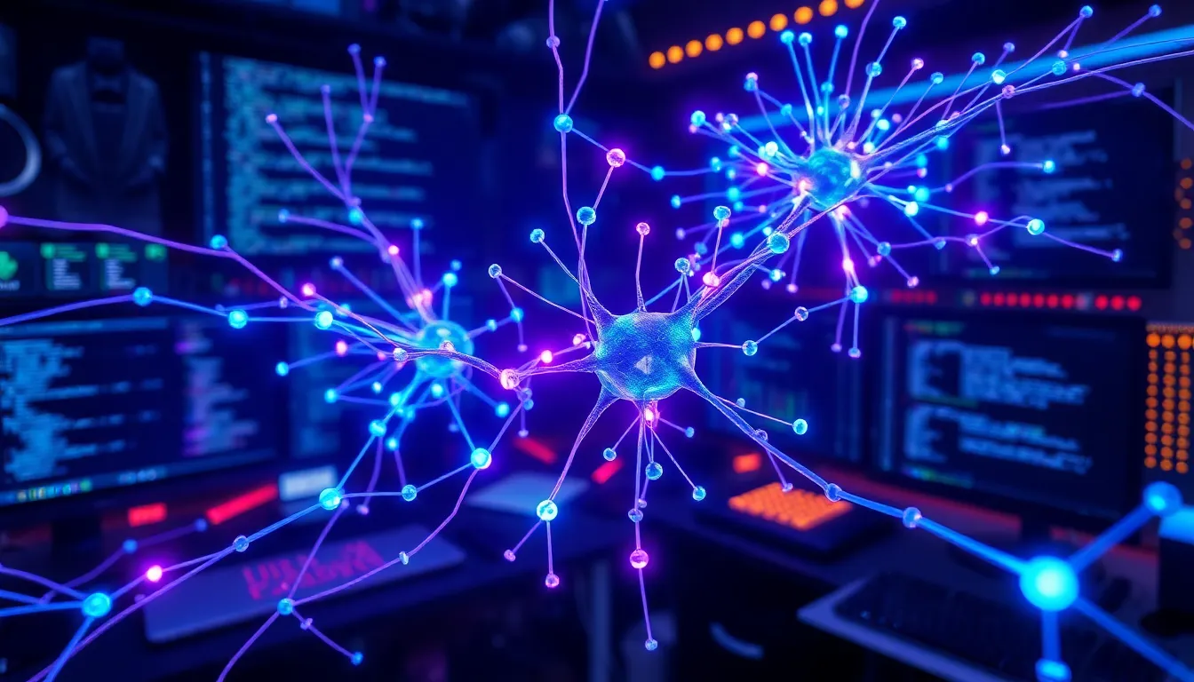 Illustration of a futuristic AI system, representing the potential of fine-tuning in AI development