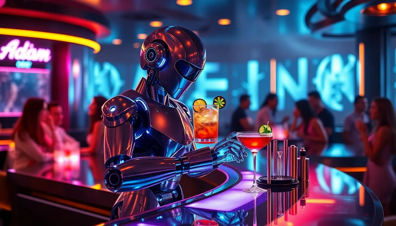 Robot bartender mixes drinks at Las Vegas Golden Knights games