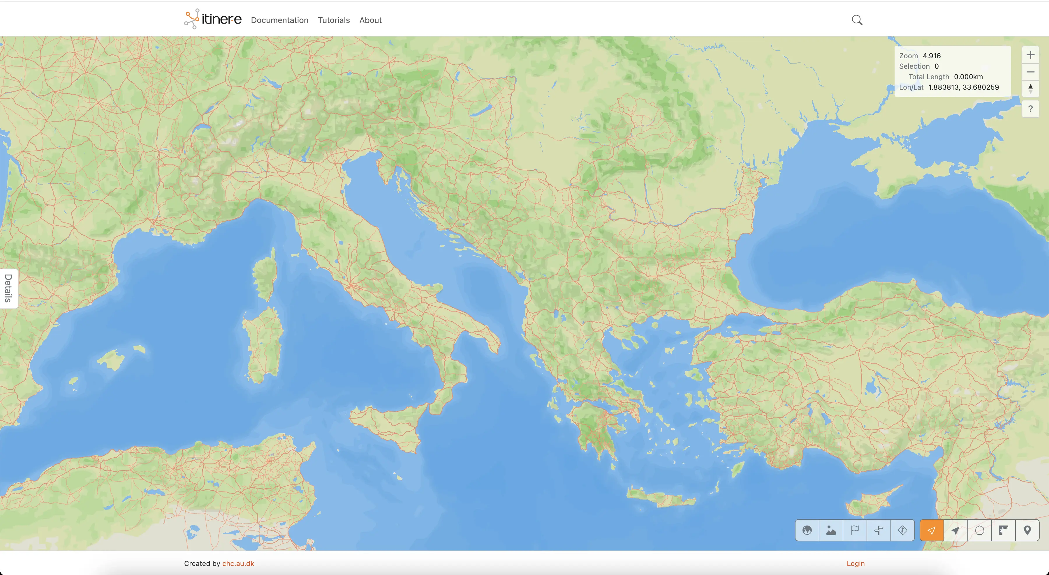 Descriptive alt text for Roman roads map